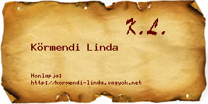 Körmendi Linda névjegykártya